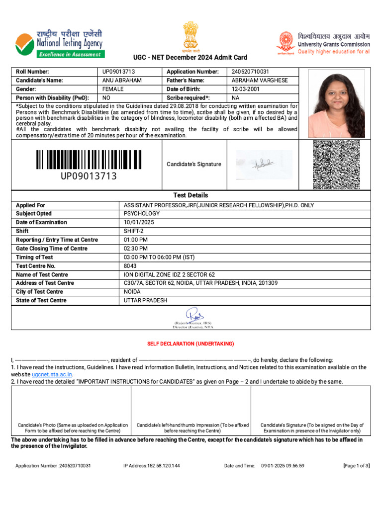 University Grants Commission (UGC) - NET - India | PDF