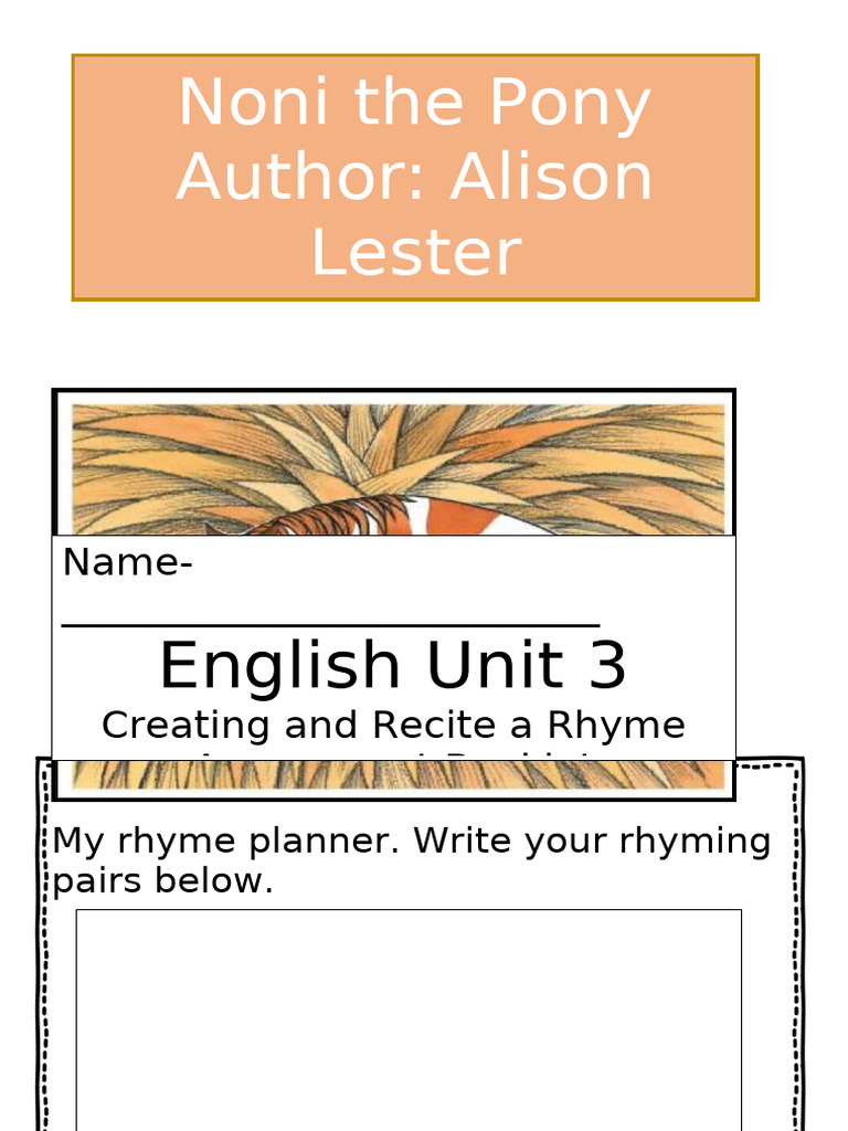 Rhyming Pairs Assessment Planner | PDF | Rhyme | Communication