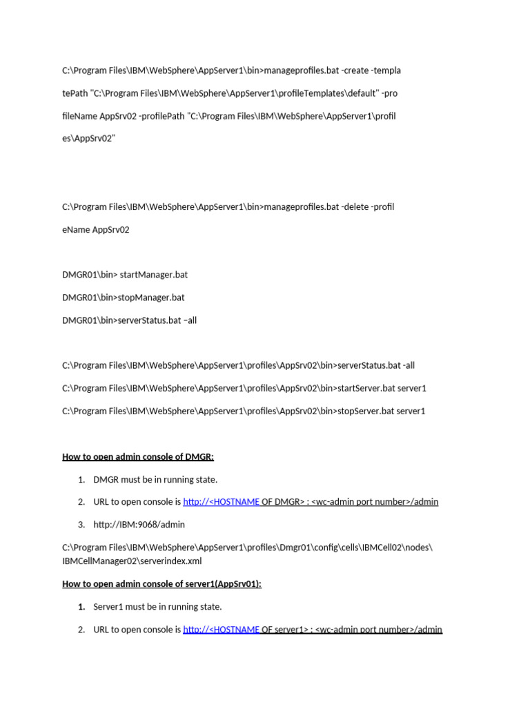 IBM WebSphere Profile Management Guide | PDF | Command Line Interface ...