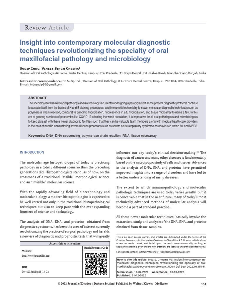 Insight Into Contemporary Molecular Diagnostic.10 | PDF | Polymerase ...