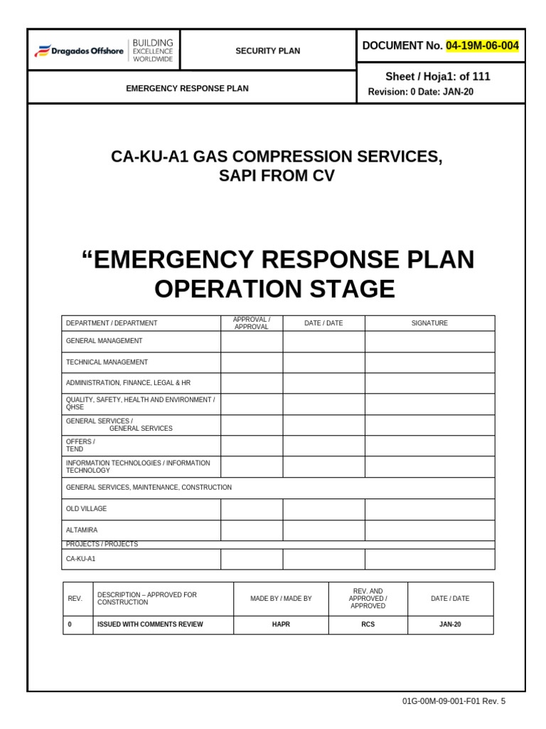Plan An Emergency Response | PDF | Emergency | Risk