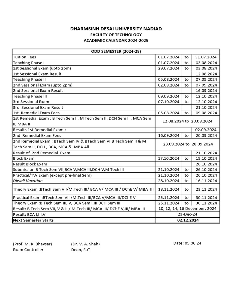 Academic Calendar 2024-2025 Overview | PDF | Academia | Higher Education