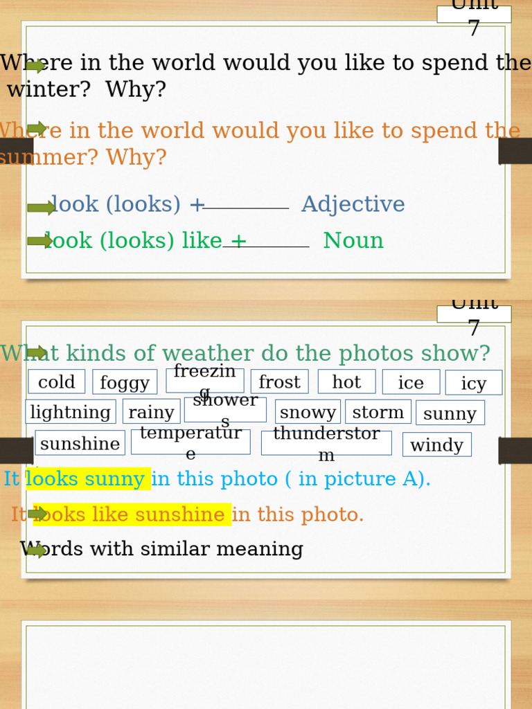 Seasonal Weather Descriptions and Preferences | PDF