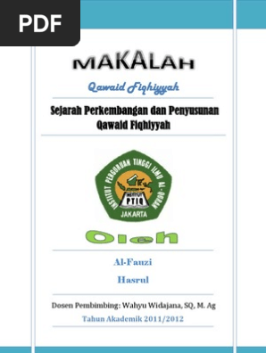 Sejarah Perkembangan Dan Penyusunan Qawaid Fiqhiyyah Pdf