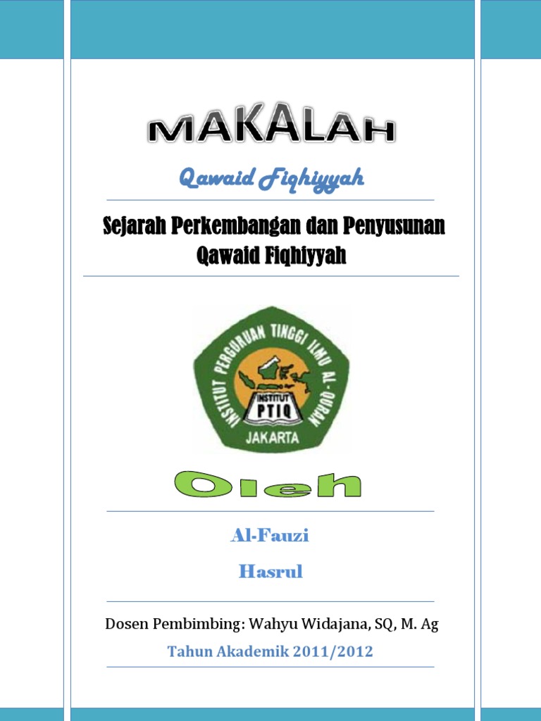 Sejarah Perkembangan Dan Penyusunan Qawaid Fiqhiyyah Pdf