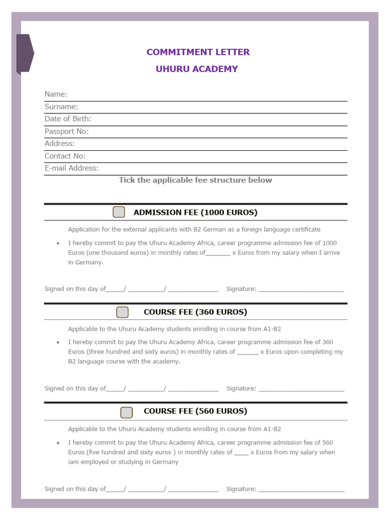Commitment Letter - Original | PDF