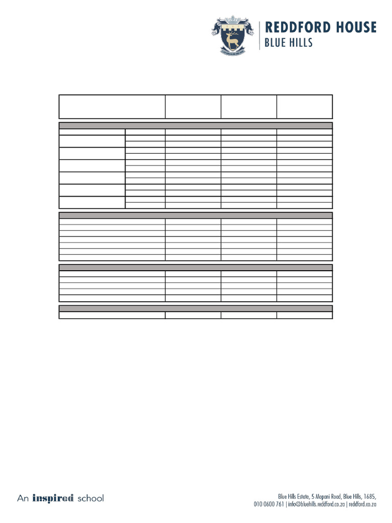 Reddford House Blue Hills Fees 2025 | PDF | Banks | Debit Card