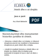 Historia e Shtetit Dhe e Se Drejtes Java I