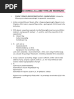 Alligation Math Practice for Pharmacy | PDF