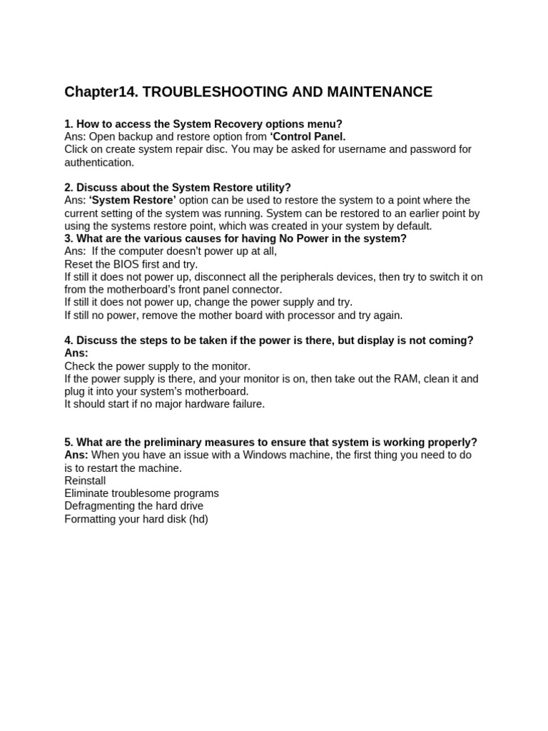Troubleshooting Windows System Issues | PDF