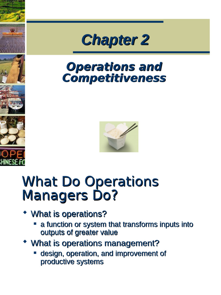 Operations and Competitiveness 2 | PDF | Operations Management | Logistics