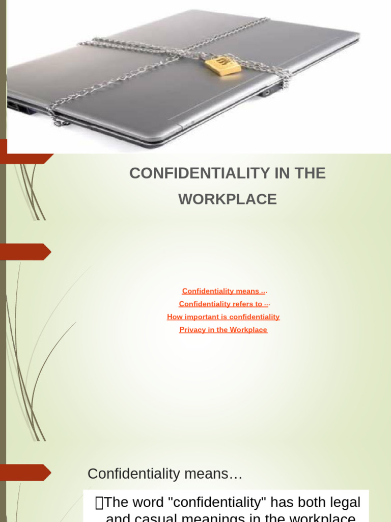 Workplace Confidentiality Essentials | PDF
