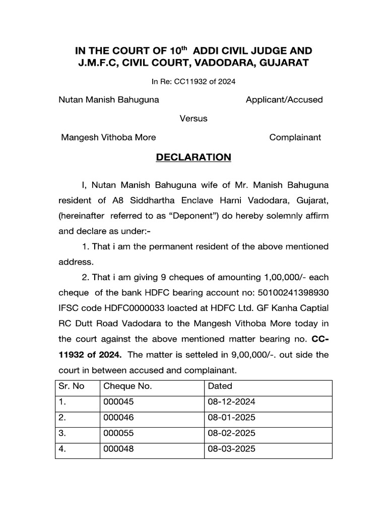 Declaration | PDF
