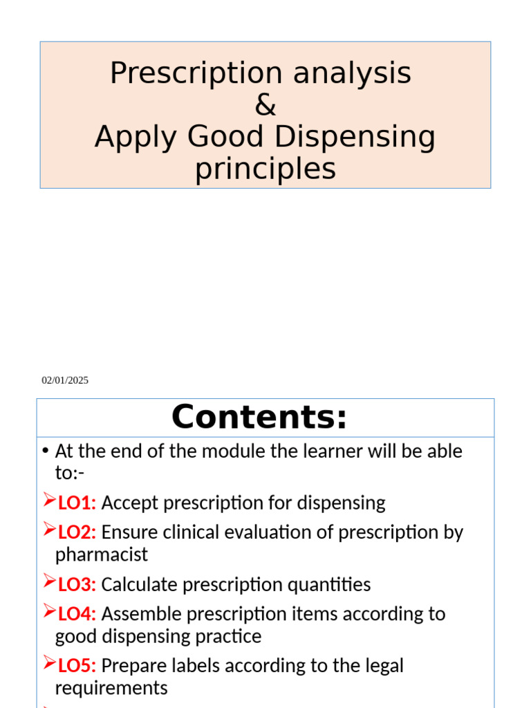 A ApplyGood Dispencing Prenciple-2 | PDF | Medical Prescription | Drugs