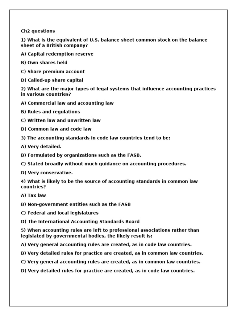 International Accounting Standards Quiz | PDF | Historical Cost | Fair ...