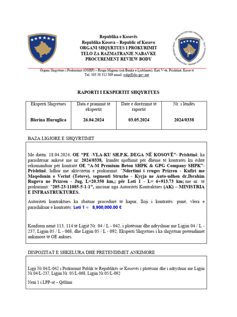 Raporti Ekspertit 2024 0338 | PDF