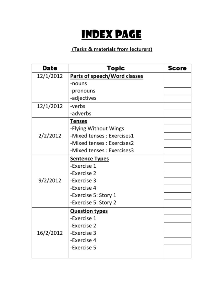 BI Index Page | PDF | Language Arts & Discipline