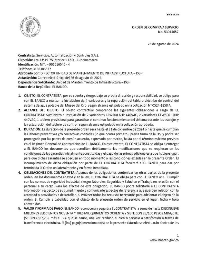 OS53014657MinimacuantiaSACIngenier c3 Ada | PDF | Bancos | Arbitraje