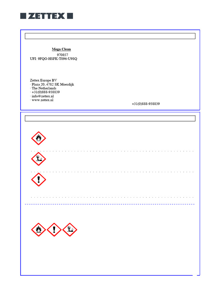 Mega Clean Safety Data Sheet | PDF | Toxicity | Workplace