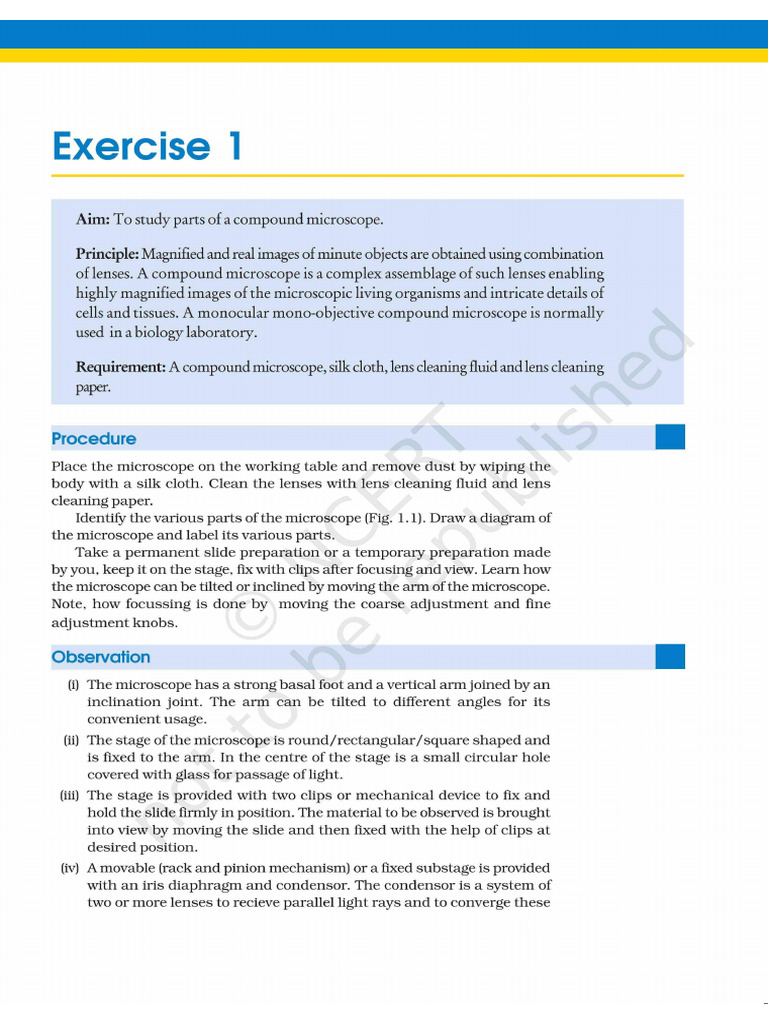 1st PUC Biology Lab Manual (Updated) | PDF
