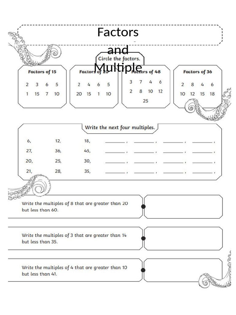 Write The Least Common Multiple | PDF