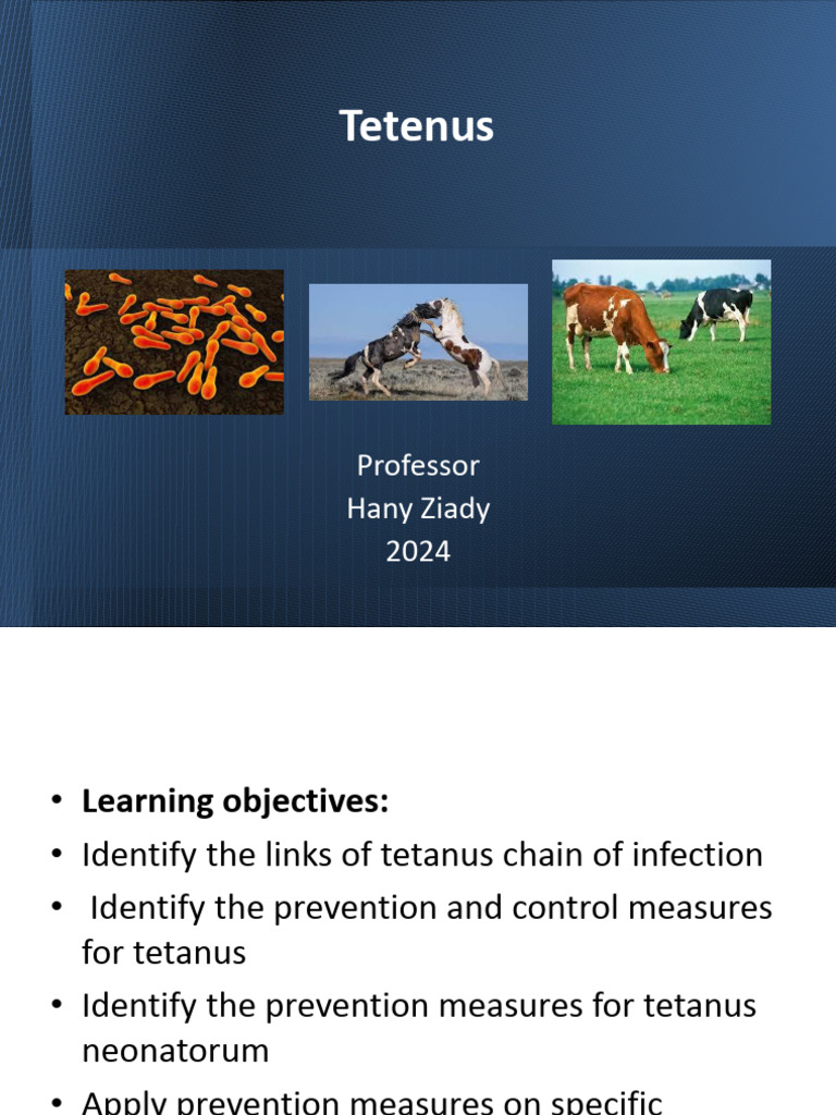 Tetanus Lecture PP Dec 24 No QA | PDF | Vaccination | Pediatrics