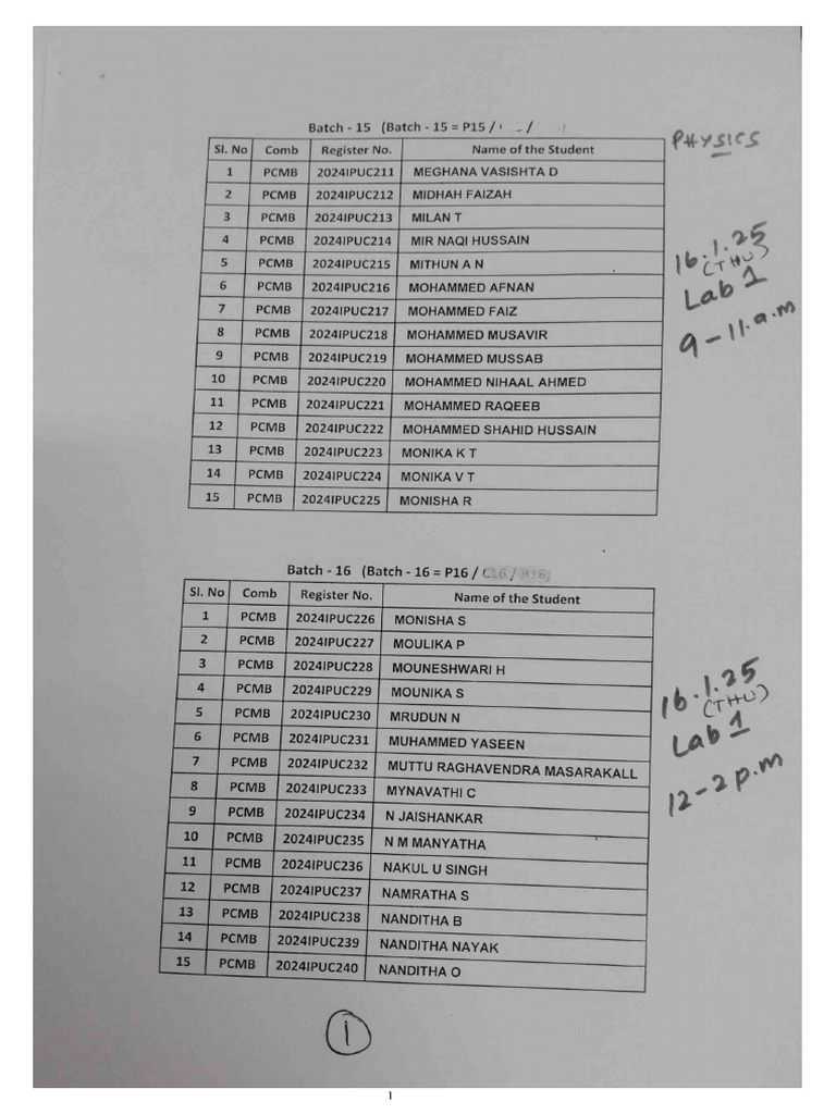 I PUC PHYSICS Final Practical Exam | PDF