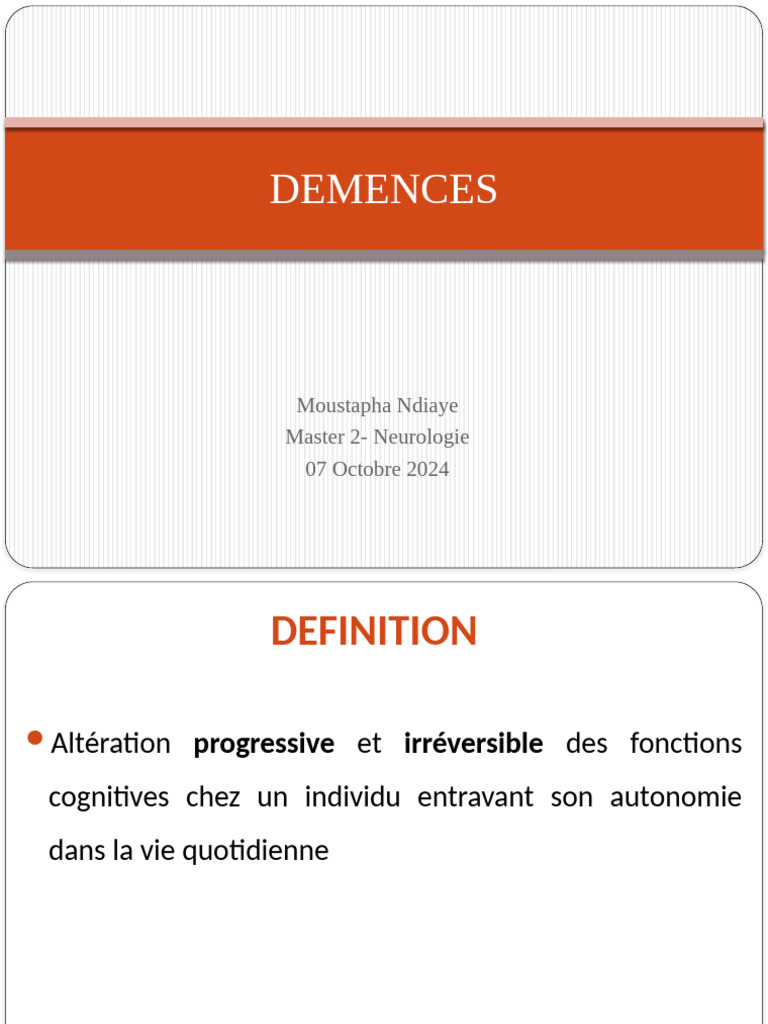 Démences | PDF | Démence | Maladie d'Alzheimer