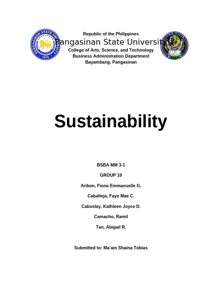 Understanding Sustainability and Its Pillars | PDF | Sustainability ...