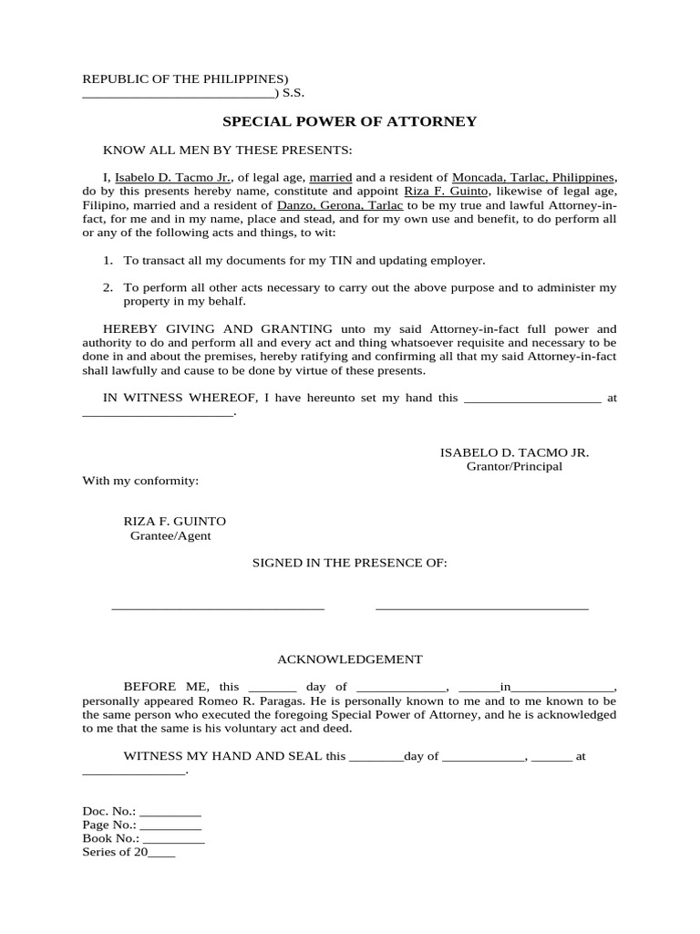 Spa - Jo | PDF | Power Of Attorney | Professional Ethics