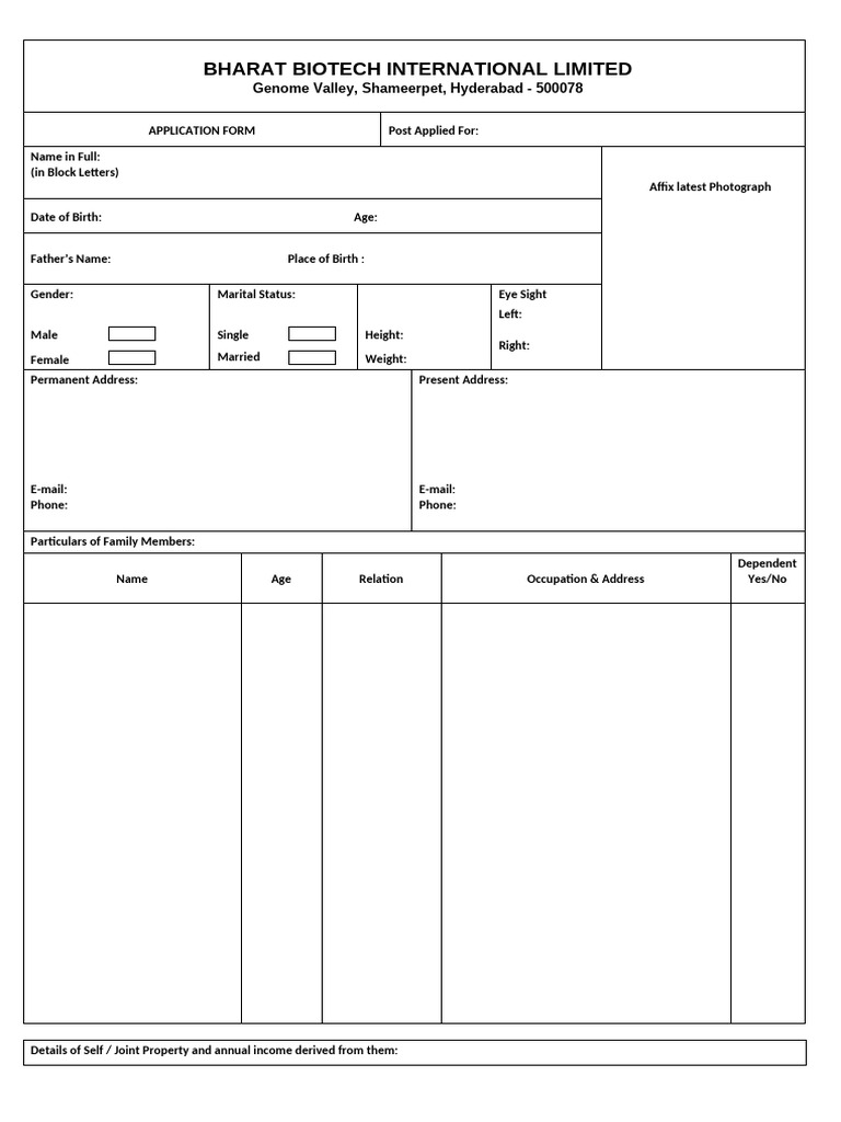 Interview Application Form - Bbil | PDF | Identity Document