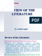 Review of The Literature Dr. Azadeh Asgari