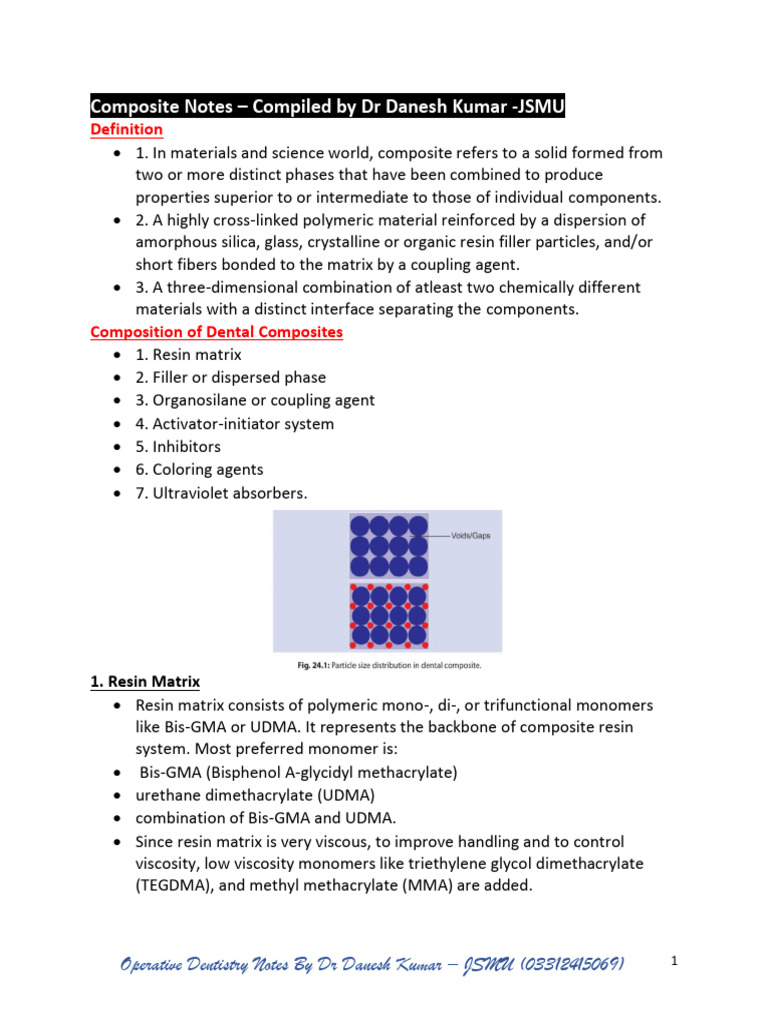 Dental Composite Materials Overview | PDF | Dental Composite ...
