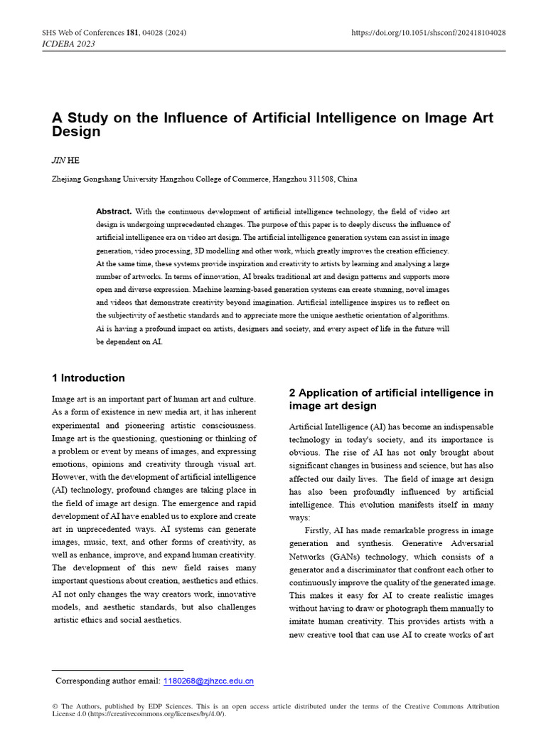AI's Impact on Image Art Design | PDF | Artificial Intelligence ...