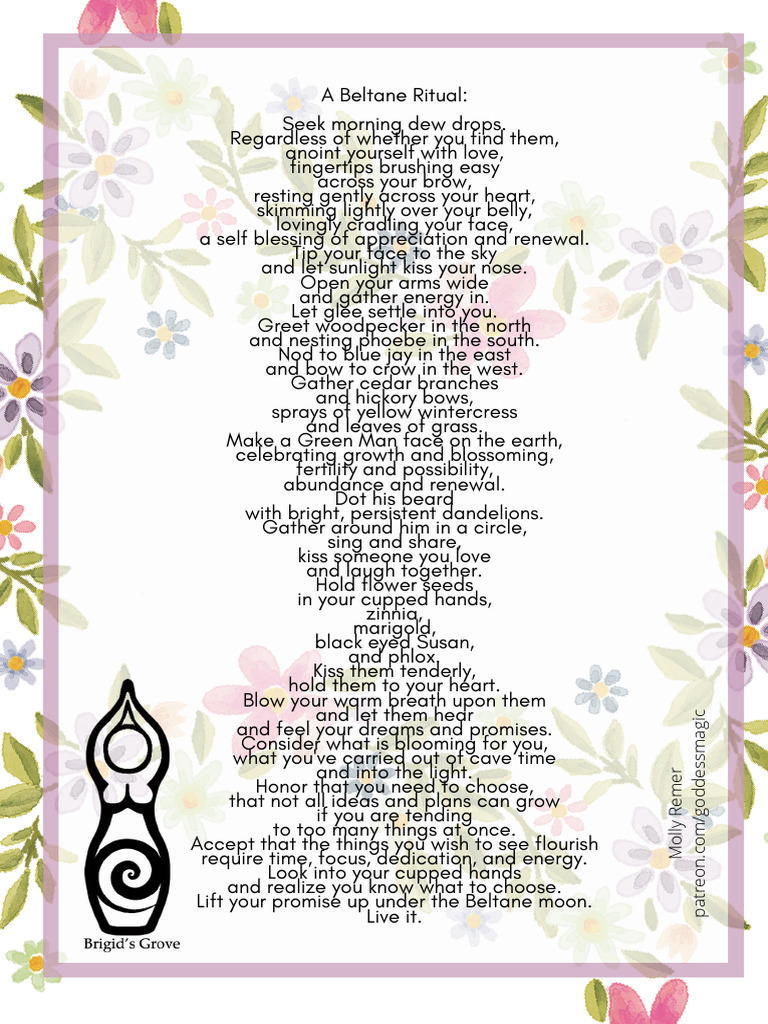 Beltane Ritual Poem | PDF