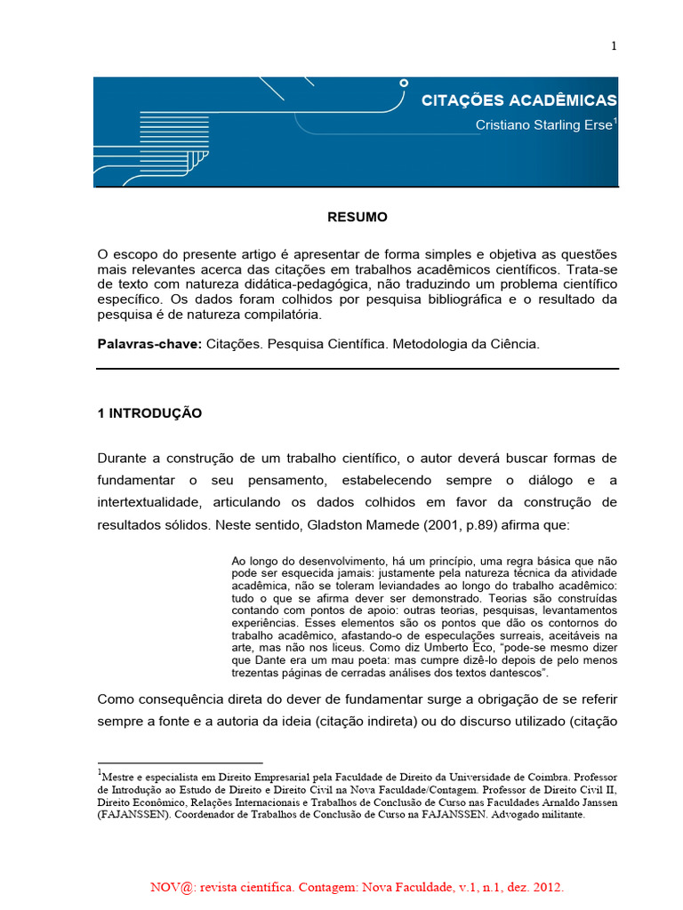 Guia de Citações Acadêmicas | PDF | Citação | Science