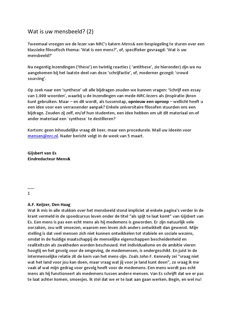 Mensbeeld | PDF