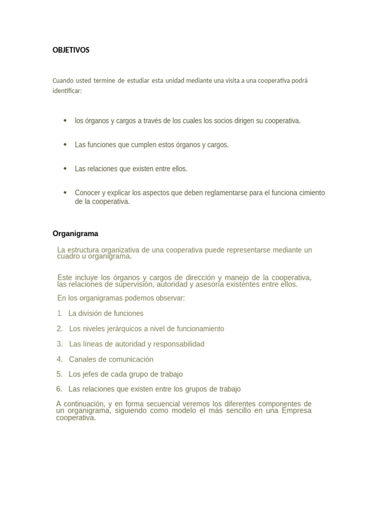 Estructura y Funciones de Cooperativas | PDF | Cooperativa | Planificación