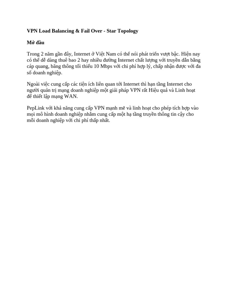 VPN Load Balancing | PDF