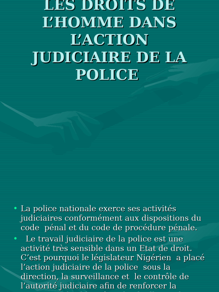 Droits de l'Homme et Action Judiciaire Police | PDF | Torture | Arrestation