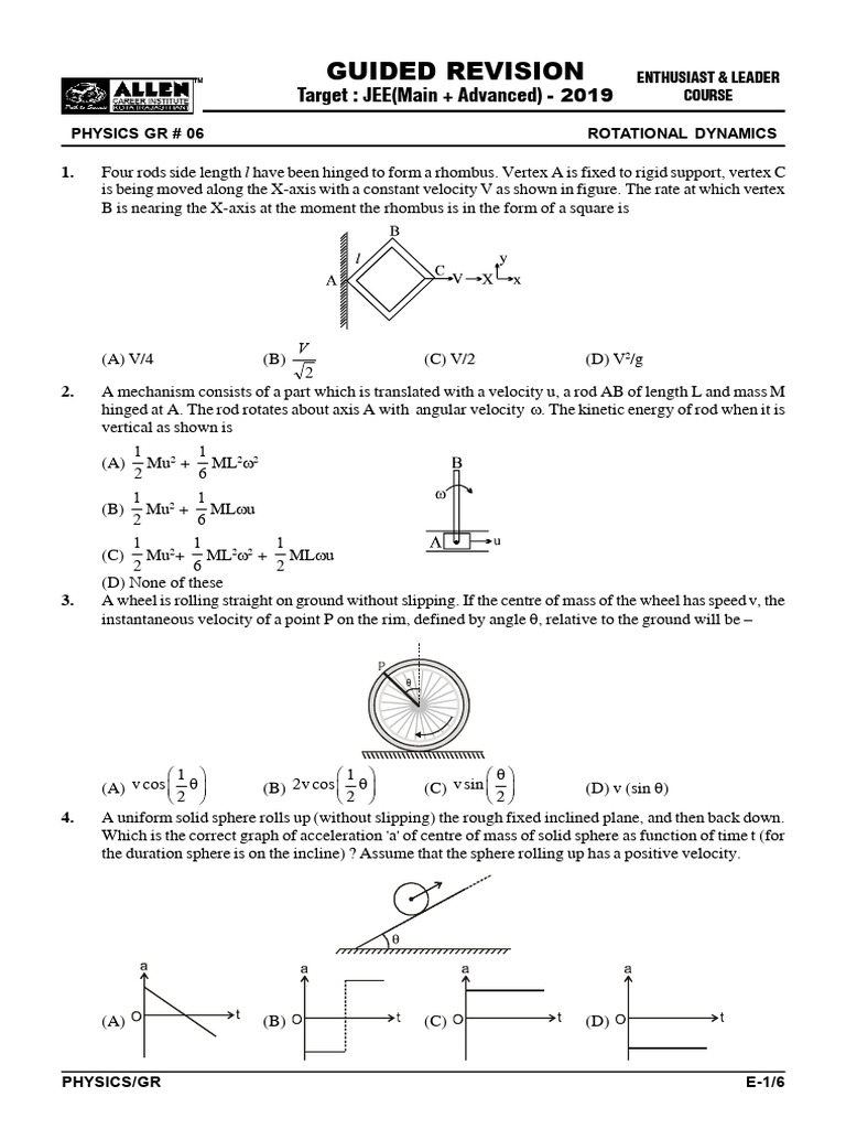 Gr 6 01 rotational dynamics pdf rotation around a fixed axis