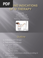 Type and Indication of IV Therapy 2