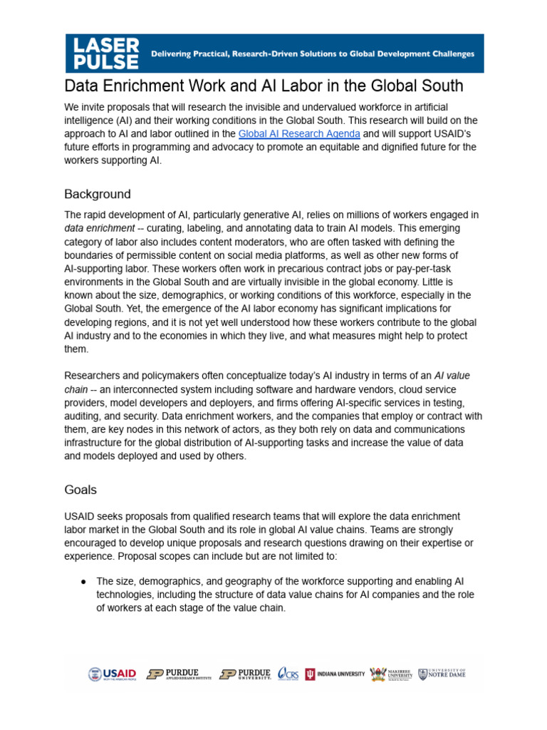 AI Labor and Data Enrichment in Global South | PDF | Artificial ...