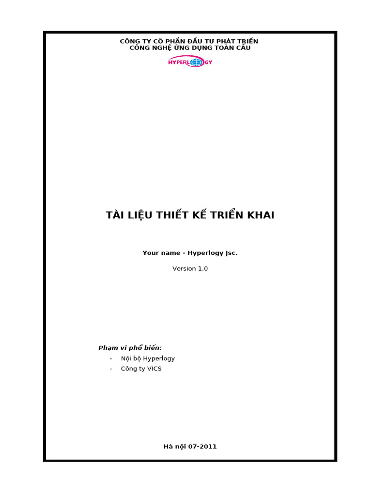 Tài liệu triển khai | PDF