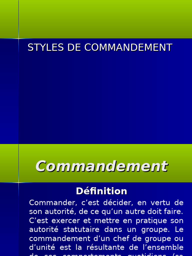 Styles de commandement et leurs impacts | PDF | Conformisme