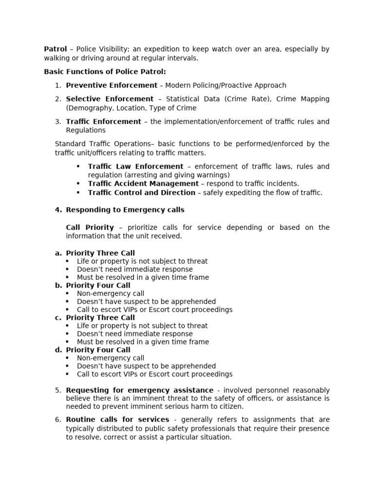 PATROL_1(1)_062314 | PDF | Police | Traffic