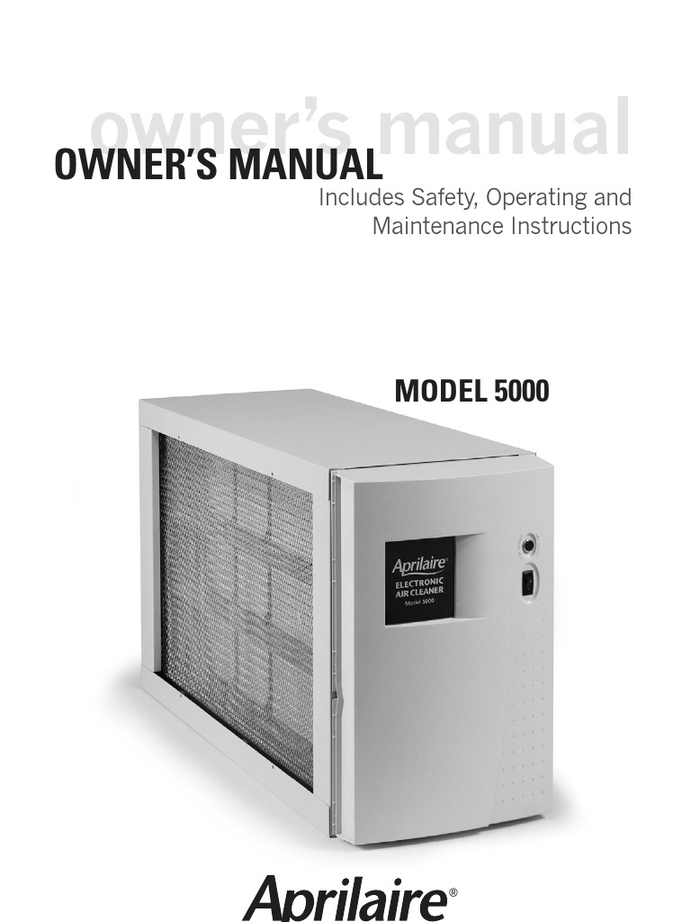 Aprilaire 5000 Manual Vacuum Cleaner Mechanical Fan