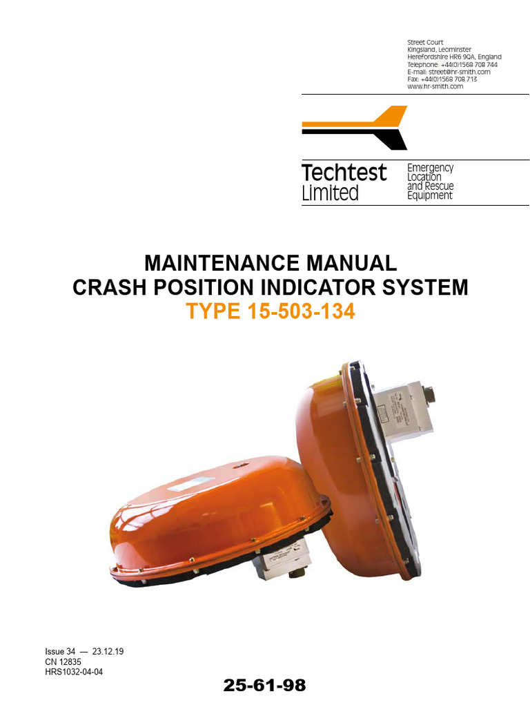 Crash Position Indicator System Manual | PDF