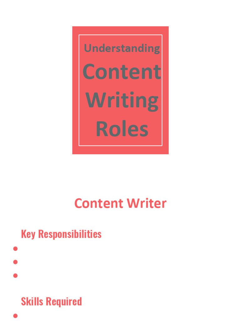Content Writing Roles Presentation | PDF | Search Engine Optimization ...