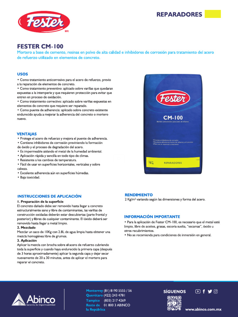 Fester CM-100 | PDF